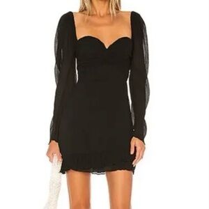 House of Harlow 1960 x Revolve Carolina Black Long Sleeve Dress